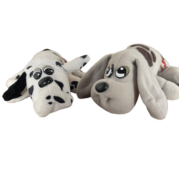 Vintage pound puppies stuffed animal tonka 1980s retro plush toy dogs set of 2 - Picture 2 of 10